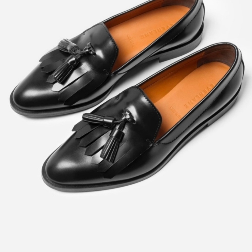 Everlane Modern Black Tassel Loafers